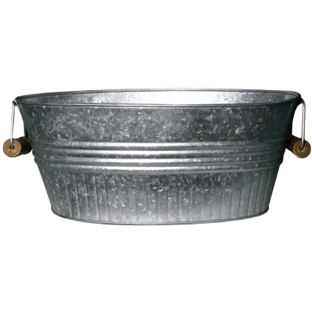 PERFECTPATIO 14 in. Galvanized Metal Basin Planter PE2668102